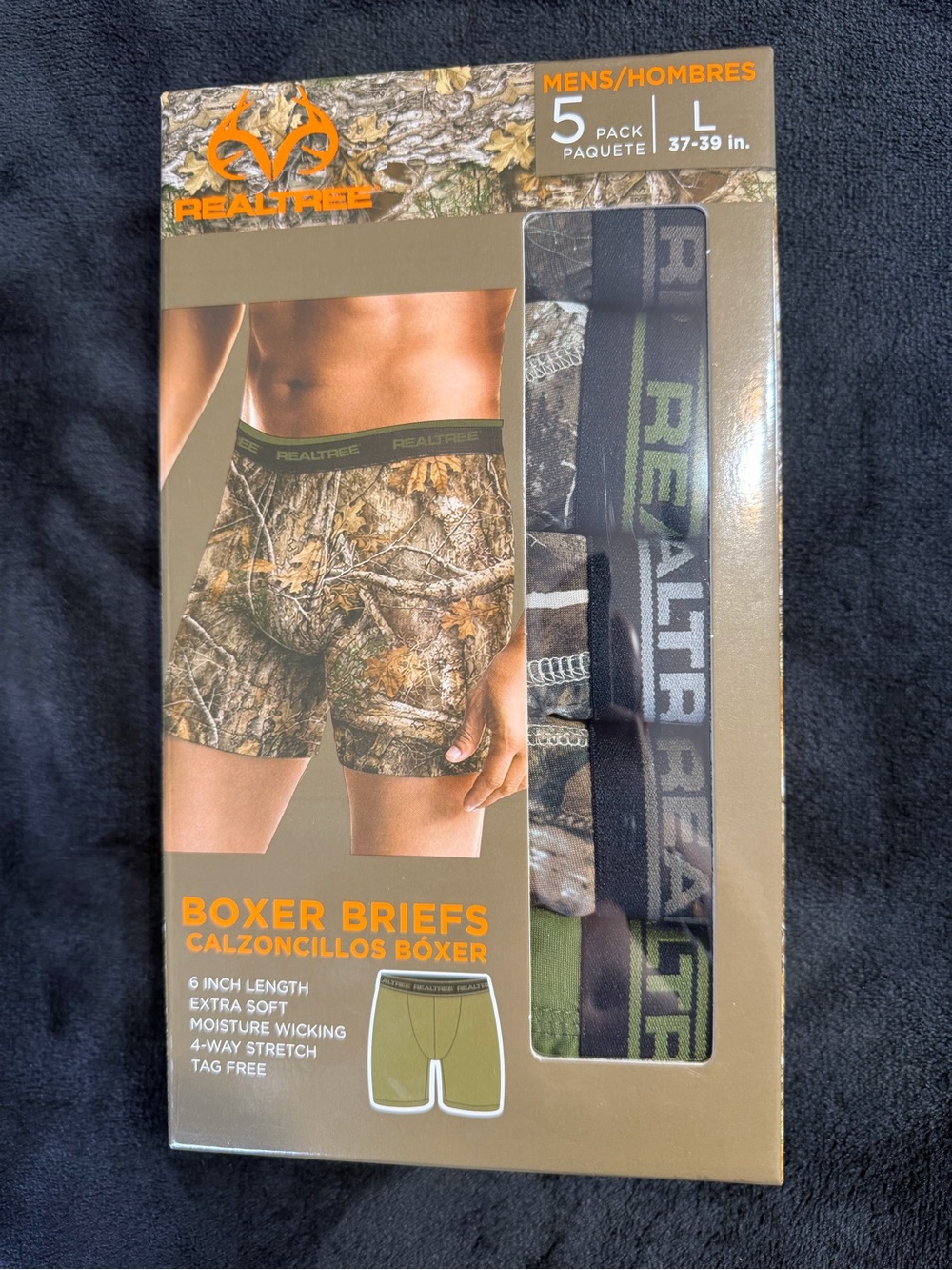 Realtree Men's Camo Boxer Briefs - Realtree Camo (5-Pack)